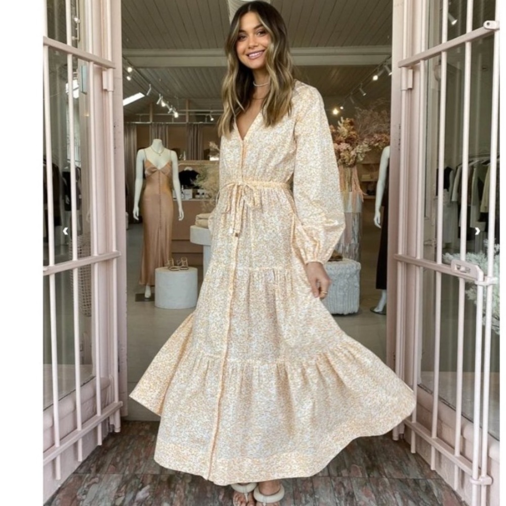 Nicola Waltz Maxi Dress in Peach Floral